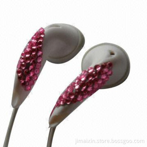 Crystal earphones, CE and FCC certified, RoHS Directive-compliant